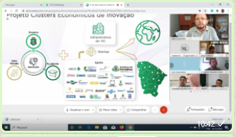 Julio Cavalcante, Secretário da SEDET, liderando a reunião do Cluster de Inovação… enquanto acontece o ROADSHOW de TIC do Ceará (SUCESSO TOTAL…)